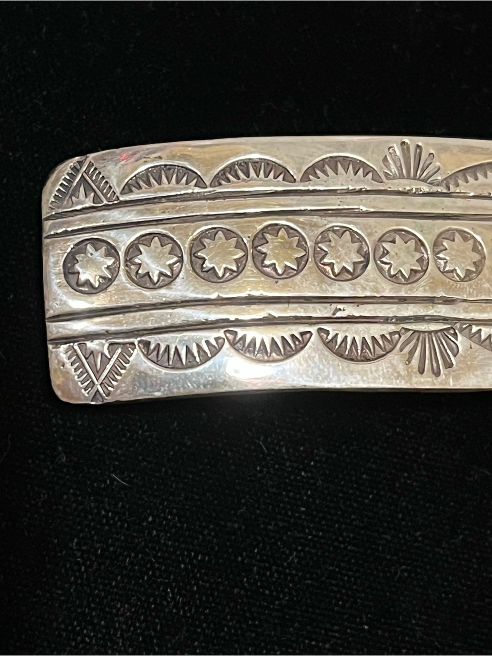 WOMEN’S STERLING SILVER BARRETTE HAIR CLIP. - Picture 3 of 8